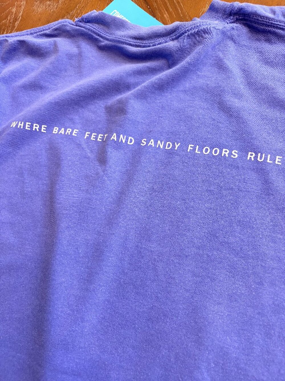 Seaside Florida LARGE Unisex Garment Dyed Comfort Colors® T-Shirt PERIWINKLE - Picture 3 of 4